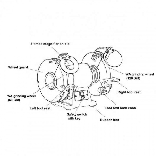 Шлифовальный станок AllWin TDS-200C4, 200 mm