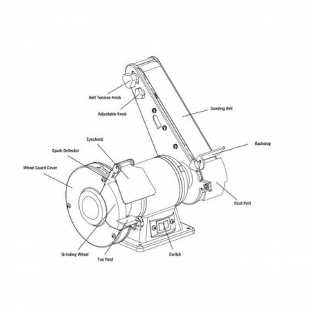Шлифовальный станок AllWin TDS-150EBSL, 370W