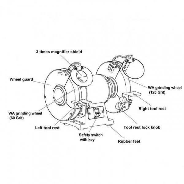 Шлифовальный станок AllWin TDS-200C4, 200 mm