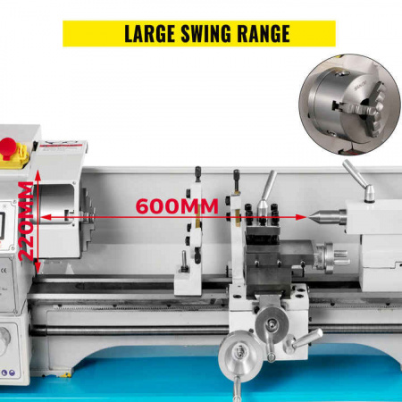 Мини-токарный станок Sihao JSMNCC220X600-001V2, 1.1kW