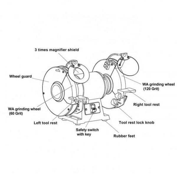 Шлифовальный станок AllWin TDS-200C4, 200 mm