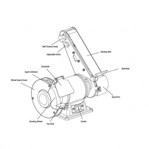 Шлифовальный станок AllWin TDS-150EBSL, 150 mm